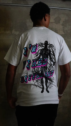 “I’m Wired Different” Baby Blue & Hot Pink - Tee