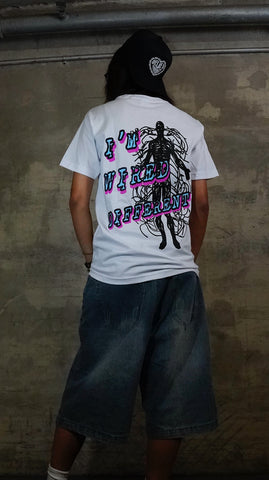 “I’m Wired Different” Baby Blue & Hot Pink - Tee