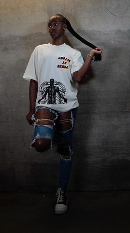 “I’m Wired Different” Red & Gold - OFF WHITE Tee