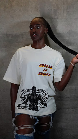 “I’m Wired Different” Red & Gold - OFF WHITE Tee