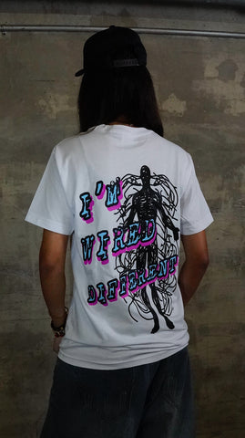 “I’m Wired Different” Baby Blue & Hot Pink - Tee