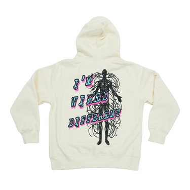 "I'm Wired Different" Baby Blue & Hot Pink -Hoodie