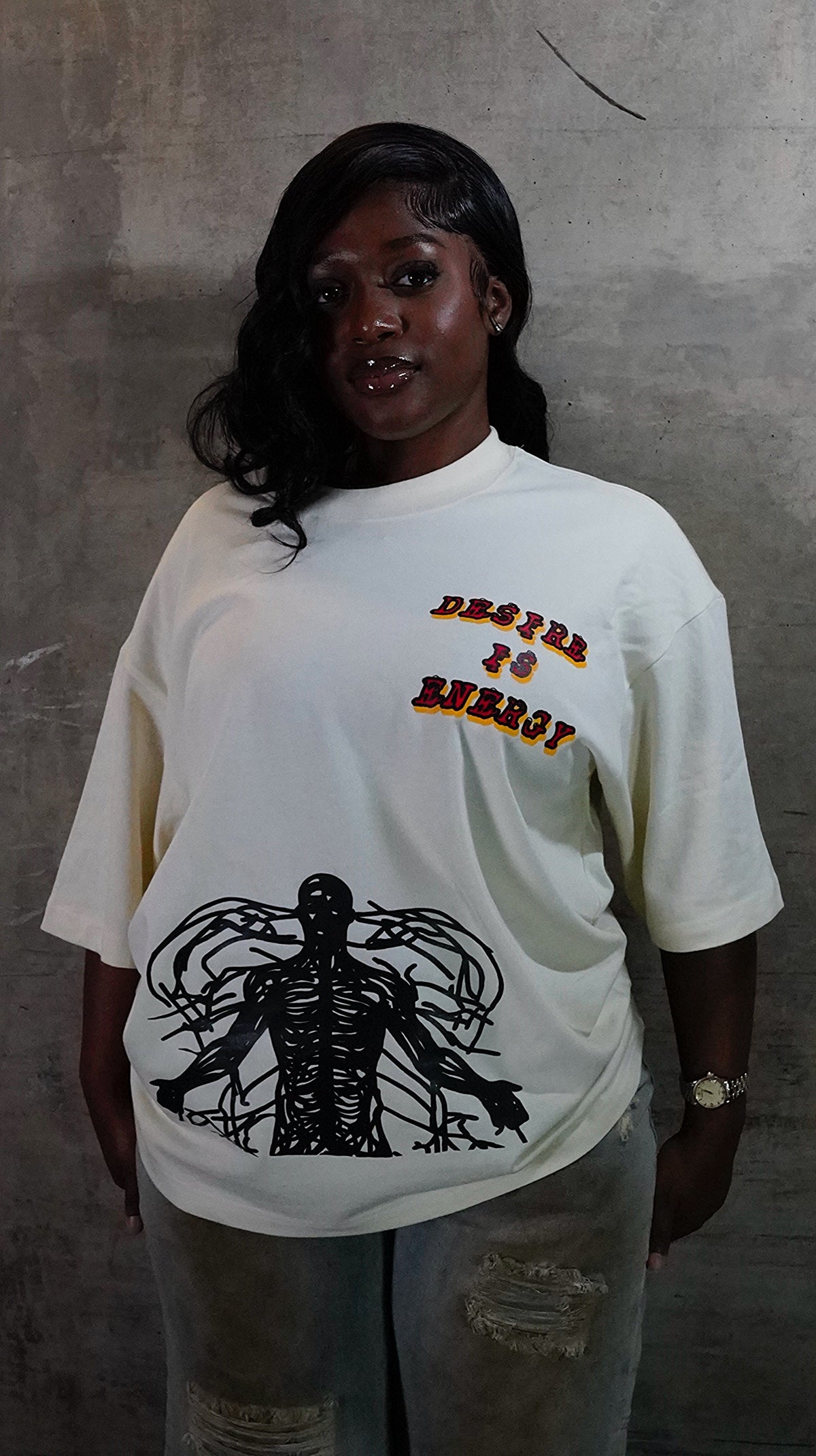 “I’m Wired Different” Red & Gold - OFF WHITE Tee