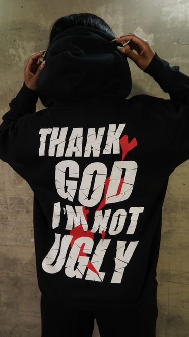 "Thank God" Hoodie - Red