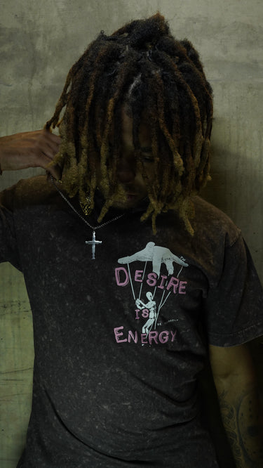 Brown & Pink Acid Washed Puppet Tee