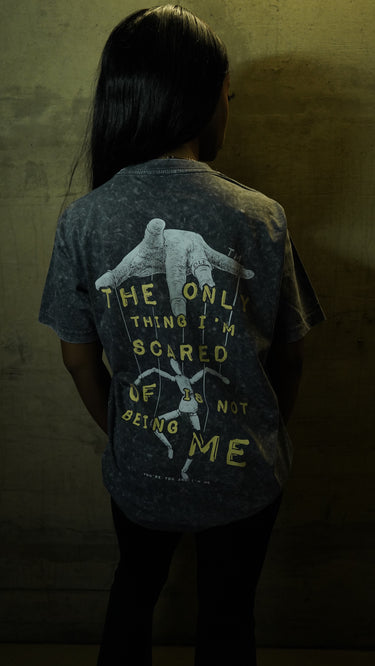 Grey & Creme Washed Puppet Tee