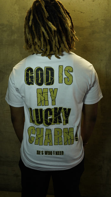 Green "GOD IS MY LUCKY CHARM" Tee
